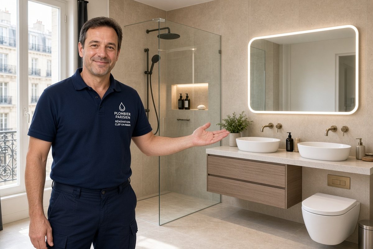 Salle de bain rénovée dans un grand appartement de Notre-Dame-des-Champs, Paris 75006